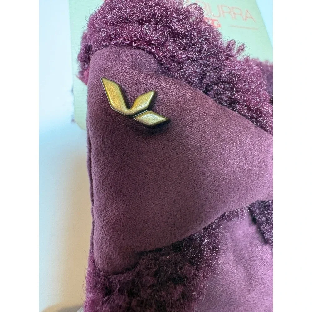 Koolaburra by UGG NWT Women Fig Colored Faux Suede‎ Bow Gloves - Size M